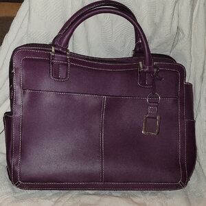 Purple Leather Handbag